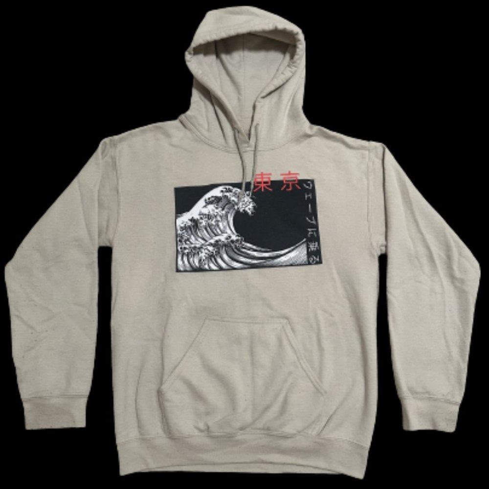 Japanese Wave Hoodie (Beige)